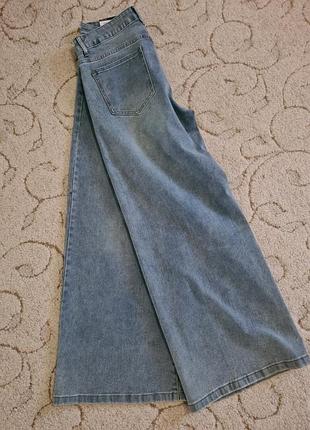 L-xl wide leg широкие женские джинсы палаццо w32 на л/мин