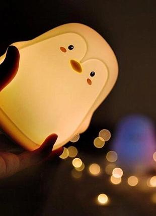 Іграшка-нічник силіконовий пінгвінчик 🐧