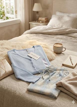 Комплект пижамы primark (призрак) голубого цвета