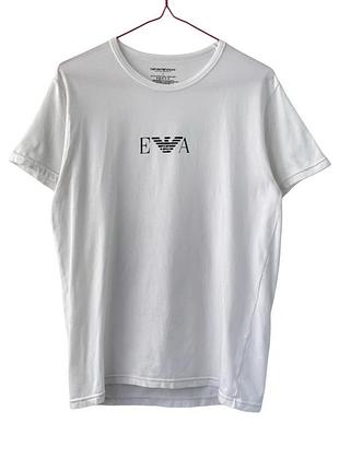 Чоловіча біла футболка emporio armani underwear з логотипом ea