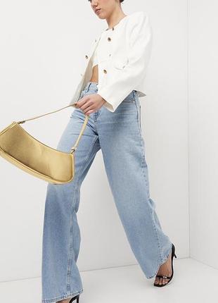 Трендові стильні джинси zara wide leg, m