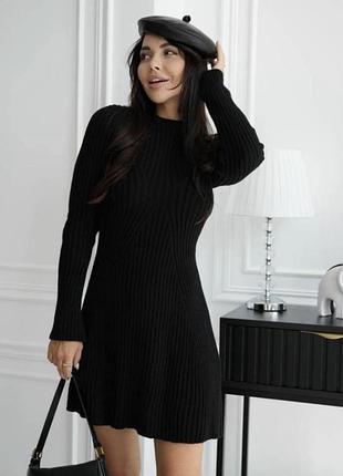 Тепла чорна сукня h&m