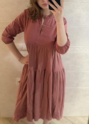 Рожева сукня zara вільного крою
