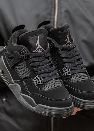 Чоловічі кросівки air jordan retro 4 black cat