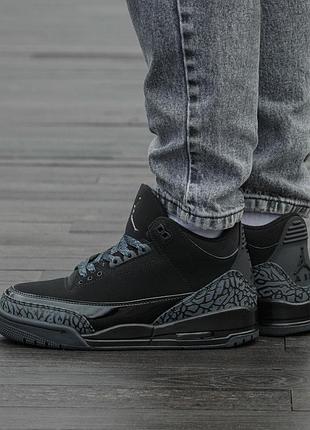 Мужские кроссовки air jordan retro 3 black cat