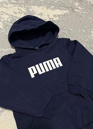 Худи темно синій кофта з капюшоном puma пума на 5/6 років
