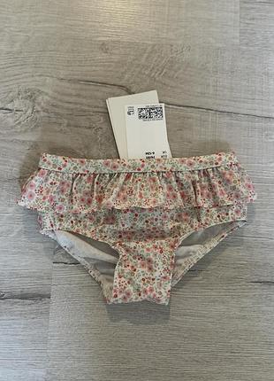 Купальні трусики для дівчаток h&m з квітковим принтом, розмір 74-80 (6-12 міс)