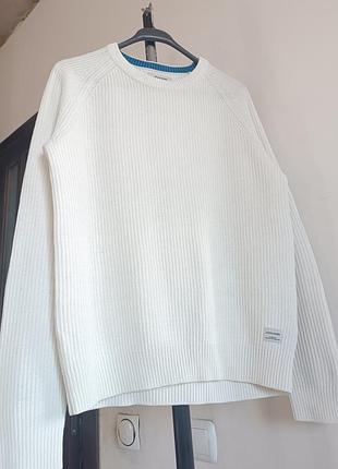 Білий чоловічий джемпер , jack& jones, l 7