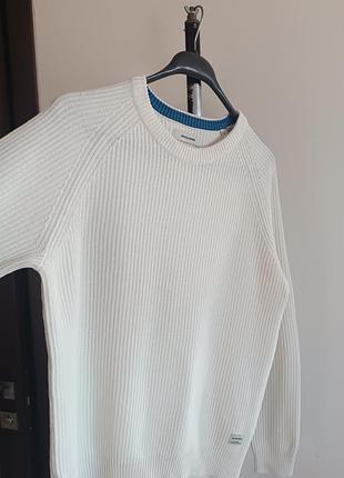 Білий чоловічий джемпер , jack& jones, l 8