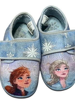 Капці дитячі disney ельза та анна frozen блакитні, розмір 26, довжина устілки 17 см