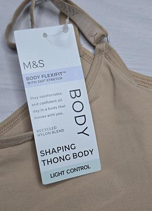 M&amp;s body flexifitTM моделирующее боди-стринги light control, бежевое 🧡 7