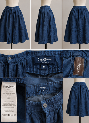 Брендова джинсова кльошрва спідниця peoe jeans 
p xs/s