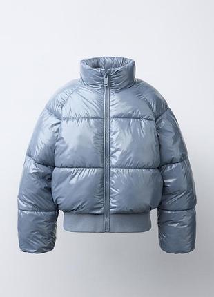 Стьобана куртка блакитна на дівчинку zara new
