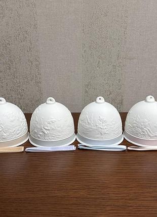 Лот, 4 фарфоровых колокольчика lladro «времена года».