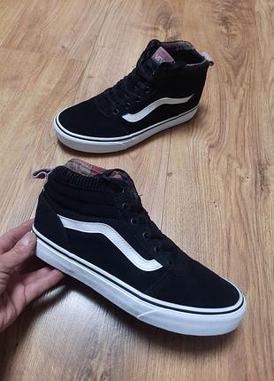 Демисезонные замшевые высокие кеды  vans ward hi mte кеди черевики