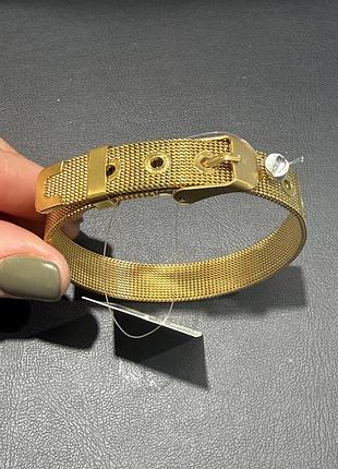 Браслет у вигляді ремінця з позолотою 18k