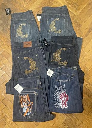 W34, w42, w44 широкі джинси y2k baggy eight 732,нові. з декоративними елементами