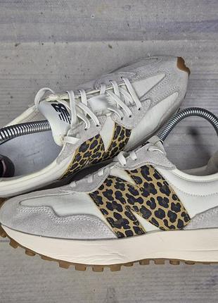 Кроссовки new balance 327 white leopard