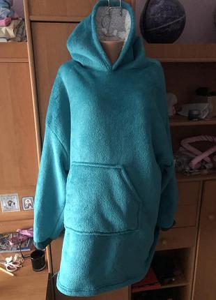 Меховушка, плюшева туника, кофта, худи, 2-3xl. ohs. стан нової