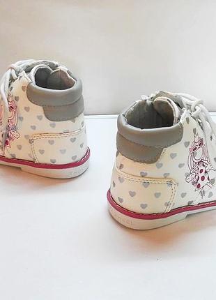 Ботинки для девочки ортопедические белые b&g little deer р.25,26 7