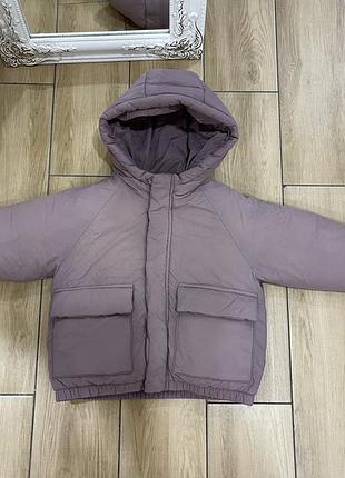 Пуховик на дівчинку zara 92