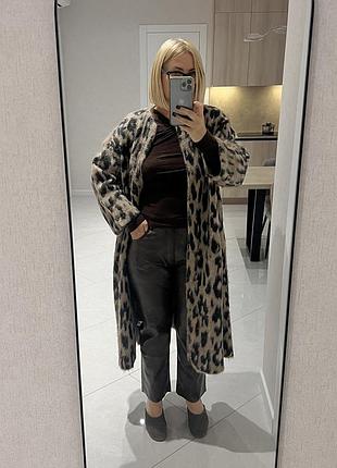 Тепле пальто- кардиган з альпаки zara