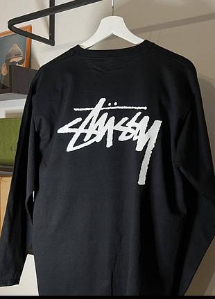 Лонгслів stussy чорний 2