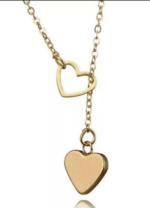 Цепочка с подвеской сердечко золото, подвеска сердце2 фото