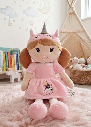 Мягкая плюшевая кукла smyths toys единорожка (unicorn girl) розовая, 35 см