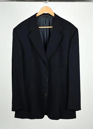 Ermenegildo zegna soft оригінал чоловічий блейзер піджак з тонкої легкої вовни літній весняний темно-синій преміум сегменту розмір 54 xxl old money