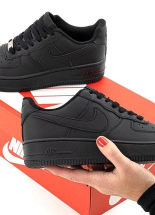 Nike air force 1 low all black авір форс 1 низькі чорного кольору 38
