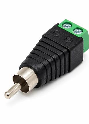 Разъем rca-m с клеммами для кабеля для аудио- и видеоподключения
