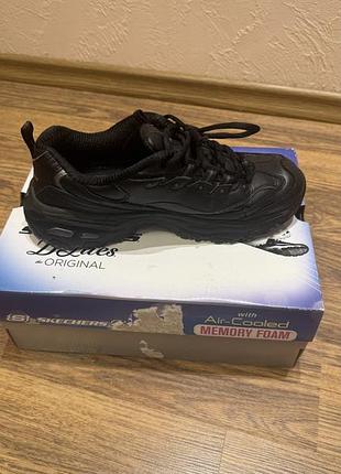Шкіряні чорні кросівки skechers d'lites, розмір 37 (оригінал)