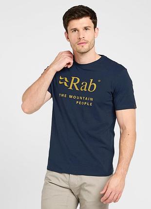 Футболка rab синя the mountain people оригінал rab stance mountain t-shirt чоловіча футболка navy m синя органічна, regular fit, стан 9,5/10, оригінал