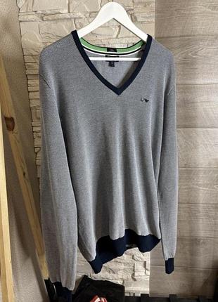 Чоловічий оригінальний легкий светр джемпер armani jeans xxl