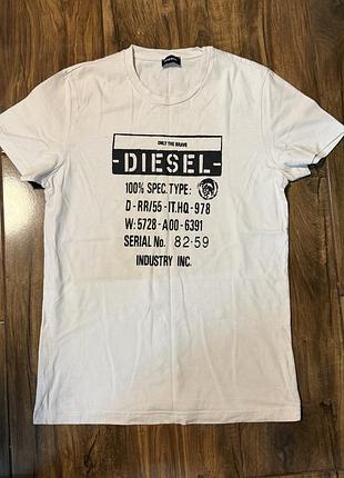 Diesel t diego s1 t-shirt чоловіча біла футболка m, оригінал, артикул 00sefz-0091a-100, стан як нова, не застірана, свіжа