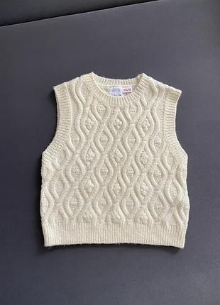 Вязаный жилет zara