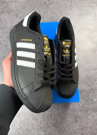 Кроссовки adidas superstar classic black white 3