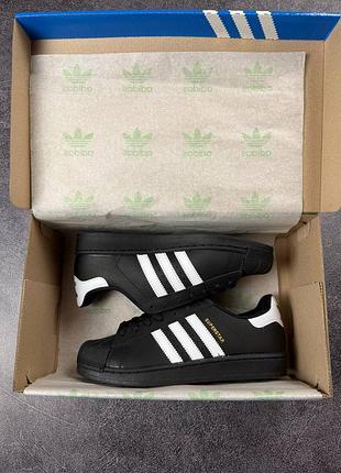 Кроссовки adidas superstar classic black white 10