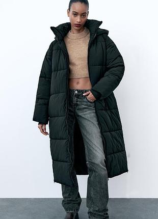 Тепле зимове термо пальто zara