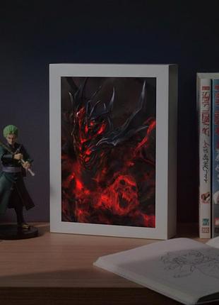 Акриловий led-світильник "dota 2" — 3d-картина з підсвічуванням, білий