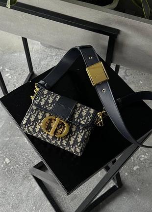 Christian dior 30 montaigne bag blue/beige