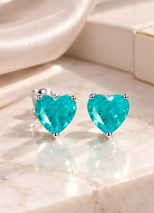Серьги "cœur de paraiba"