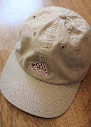 Вінтажна унісекс кепка adidas originals / кепка адідас dad cap бежева бейсболка