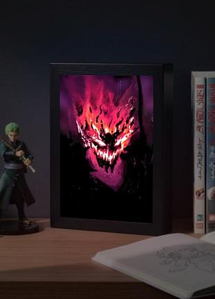Акриловий led-світильник "dota 2" — 3d-картина з підсвічуванням, чорний