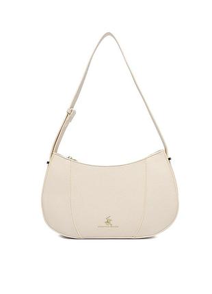 Сумка середня молочна beverly hills polo club demellier