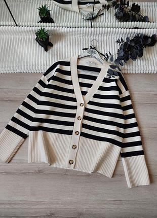 Кардиган оверсайз в смужку zara p s