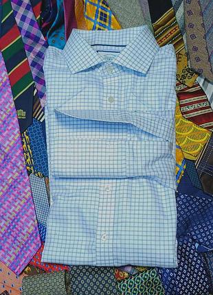 Комір 44 см  charles tyrwhitt size 17/35 in 43/89 cm під запонки   картата  сорочка 
100% cotton classic fit
