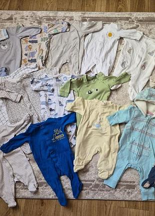 Чоловічки для хлопчиків, 18 шт., 0-3 місяці, різнокольорові