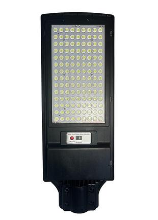 Led світильник сонячний автономий vhg r10 1000w 700lm 5000k з сенсором та дк пультом, black